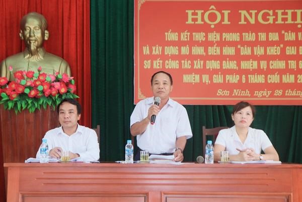 Sơn Ninh tổng kết 5 năm thực hiện phong trào thi đua “Dân vận khéo”